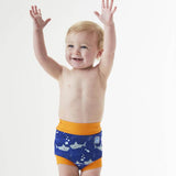 Badebukse for babysvømming - Happy Nappy Shark Orange